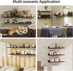 upsimples 6 Pack Wooden Floating Shelves, Wall Storage Decor Shelf - Image 4