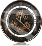 HOIBAI Wall Clock, 24 Inch Moving Gears Clock Large Wall Clock - Image 2