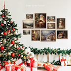 Vodefoad Christmas Gallery Wall SET of 10 Vintage Christmas Wall Art Retro - Image 6