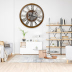 The B-Style Large Real Moving Gears Wall Clock 30 inch Rustic Retro Industrial - Image 6