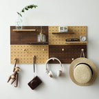 Wooden Pegboard Modular Display Organization Storage Wall Hooks Shelf - Image 4