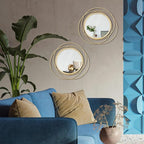 2 Set. Circle Mirrors for Wall Decor for Living Room Bedroom Bathroom Entryway - Image 5