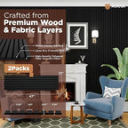 Avana Acoustic Wood Wall Panels – 47.2 X 12.6 Inch Black Oak Acoustic Panels 1 - Image 4