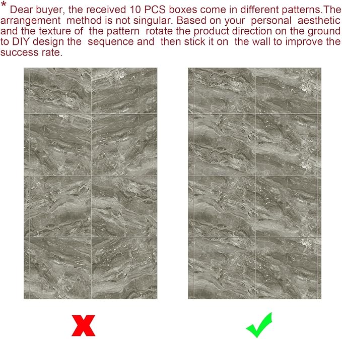 10pcs Marble Peel and Stick Waterproof Wall Panels, Heat-Resistant Backsplash - Image 9