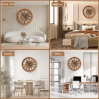HOIBAI Wall Clock, 24 Inch Moving Gears Clock Large Wall Clock - Image 7
