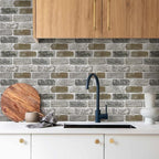 Commomy 10 Pcs 3D Faux Brick Peel and Stick -11.8"X11.8" Small Size Thin PVC - Image 2
