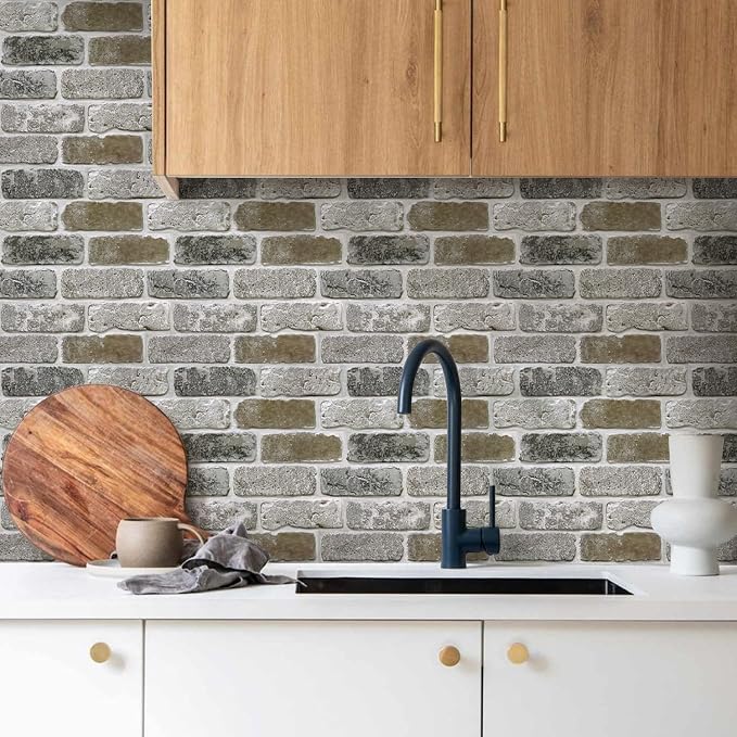 COMSTICKC 3D Faux Brick Peel and Stick Wall Covering, Small Brick Size Thin PVC - Image 6