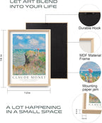 HesenDot Claude Monet Framed Wall Art, 12x16in High Framed Canvas Prints - Image 3