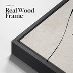 Framed Modern Black and White Neutral Abstract Wall Art, Contemporary - Image 3