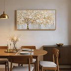 Large Framed Gold Tree Wall Art - Image 9