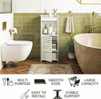Narrow Bathroom Storage Cabinet, 4-Tier Slim Organizer - Image 6