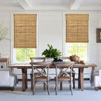 LazBlinds No Tools No Drill Cordless Bamboo Roman Shades, Custom Light - Image 4