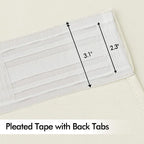 MIULEE Cream Back Tab Blackout Curtain 96 Inch Long 2 Panels Set - Image 4