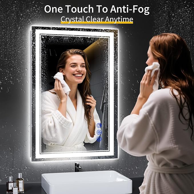 36"x24" LED Bathroom Mirror - Image 3
