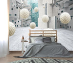 XMPMBM-3d planar Fabric Nursery Room Wallpaper Grey Abstraction Art Bathroom by XMPMBM-Wallpaperthatwontpeeloff
