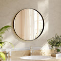 24 inch Round Bathroom Mirror, Wall Mounted Circle Mirror by Unknown