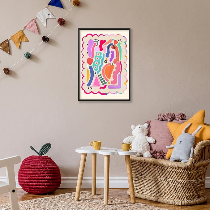 Funky Cute Kids Abstract Wall Art Trendy Bright Colorful Poster 24x36 inch - Image 7
