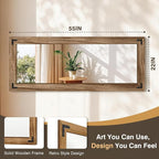 FICTOR Wooden Full Length Mirror, - Image 2