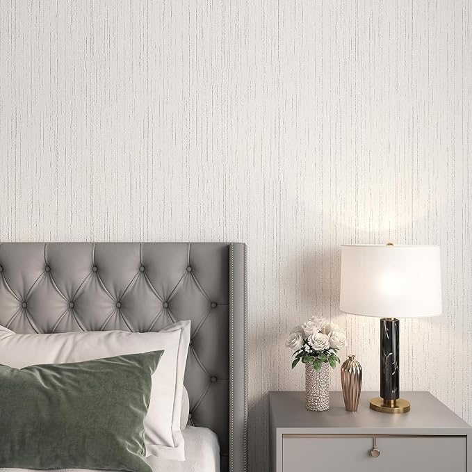 Livelynine 15.8X394 Tan Grasscloth Peel and Stick Wallpaper Textured Removable - Image 5