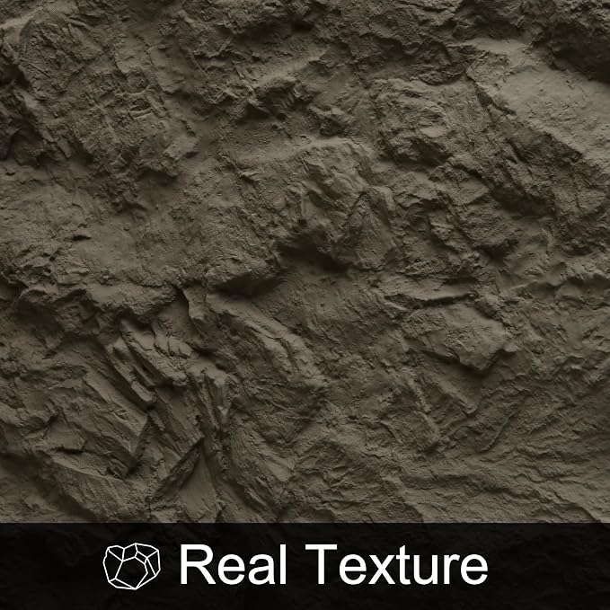 KASARO 3D Faux Stone Wall Panels, Cement Texture Thicker Accent - Image 3