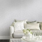 Light Grey Grasscloth Peel and Stick Wallpaper, Vintage Textured Contact Paper - Image 7
