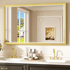 Keonjinn 48" x 30" Brushed Gold Bathroom Mirrors by Keonjinn