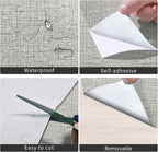 Gray Wallpaper Peel and Stick 15.75x196.85inch Contact Paper Grasscloth - Image 5