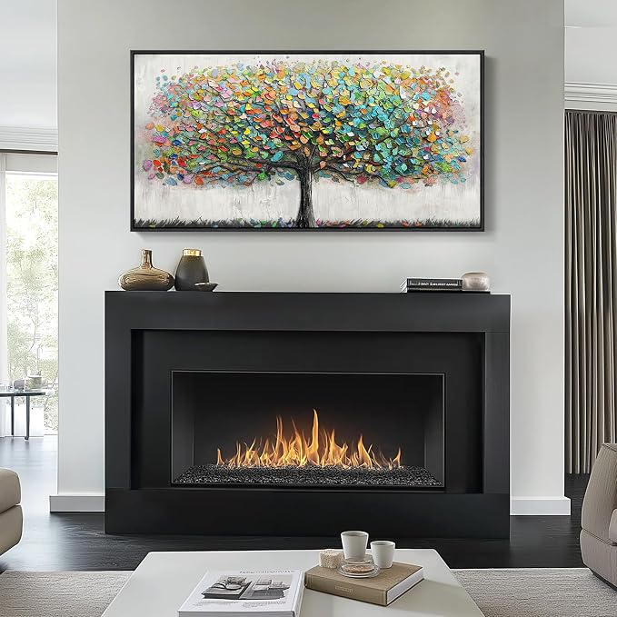 Large Framed Tree of Life Colorful Wall Art, Modern Canvas Prints Paintings - Image 4