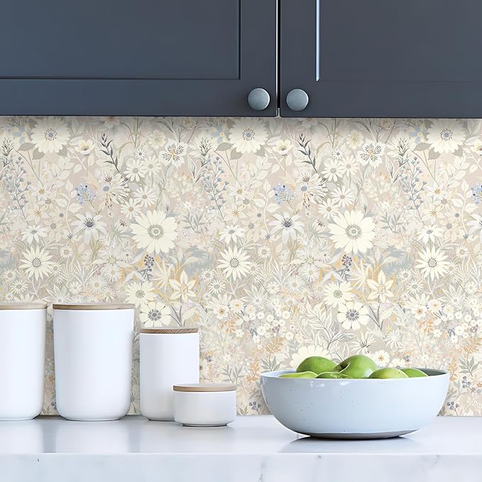 Wallpaper Peel and Stick Floral Wall Paper Removable Waterproof - Image 4