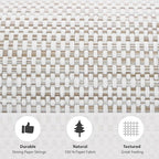 Ansehan Grasscloth Textured Wallcovering W1311 Oxford, Non Prepasted Natural - Image 6
