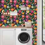 BOKEBEVE Watercolor Floral Wallpaper Peel and Stick Colorful Contact Paper - Image 2