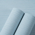Grasscloth Textured Wallpaper Light Blue Linen Thick 24" X 394" Fabric Contact - Image 4