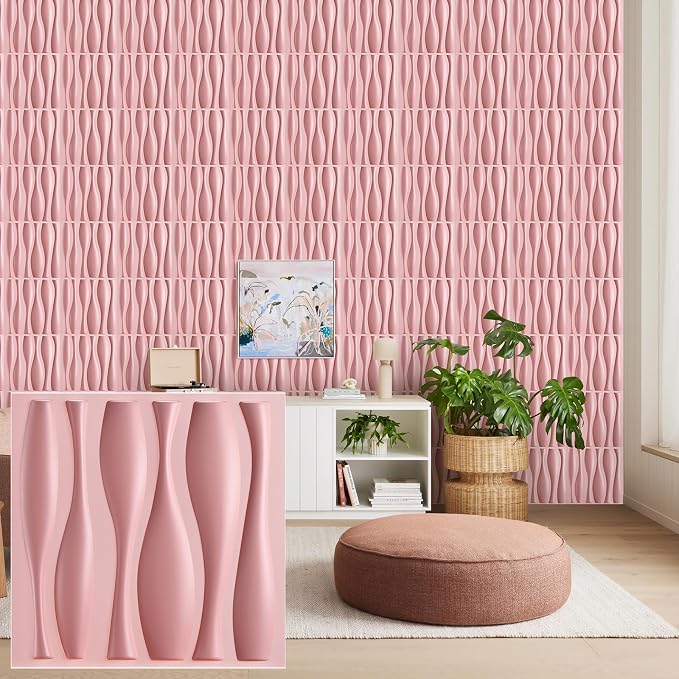 Heikki 30 Pack 3D Wall Panel for Interior Wall Décor, PVC Flower Textured Wall by YourBestChoices