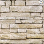 COMSTICKC 3D Peel and Stick Faux Stone Wall Sticker, Ultra-Light Thin PVC Rock by COMSTICKCDECOR