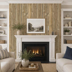 VEELIKE Weathered Wood Slat Wall Panels Peel and Stick Reclaimed Wood Grain - Image 4