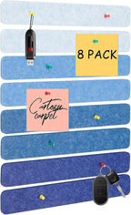 8 Pcs Felt Pin Board Bar Strips Bulletin Board by SayHellotoGoodLife
