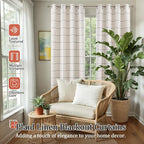 Lajode Linen Blackout Curtains for Bedroom - Image 2
