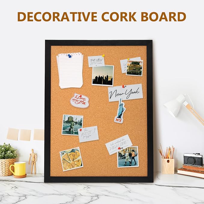 DOLLAR BOSS Cork Board for Wall 36" x 24" Bulletin Board for Wall - Image 5