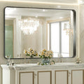 TETOTE Black Bathroom Mirror, 55 x 36 Inch Matte Metal Frame Modern Farmhouse by TETOTE