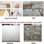 10PCS 3D Wall Panels Peel and Stick Foam 3D Brick Wallpaper Peel and Stick Faux - Image 6