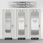 SCWF-GZ 47x14 Mirror Rectangle Full Body Length Door Hanging Wall Mounted - Image 7