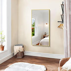 KOCUUY Gold Bathroom Mirror, HD Tempered Glass, Anti-Rust Frame, Modern Design - Image 7