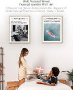 iHery Every Hour is Happy Hour Framed Trendy NewsPaper Wall Art, Natural OAK - Image 8