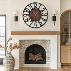 Maxstar Large Round Wall Clock for Living Room Decor Battery Operated Non - Image 5