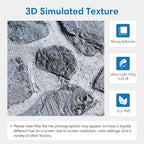 COMSTICKC 3D Gray Stone Wall Panel Peel and Stick, DIY Lightweight PVC Stone - Image 3