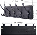 SKOLOO Rustic Wall Mounted Coat Rack: 16" Stud Spacing, Pine Real Wood Plank - Image 5