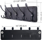 SKOLOO Rustic Wall Mounted Coat Rack: 16" Stud Spacing, Pine Real Wood Plank - Image 5