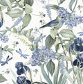 Floral Wallpaper Peel and Stick Blue Flower Contact Paper 16.9inch x196.8inch by lenify