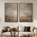 Large Framed Neutral Abstract Wall Art Set of 2 by MXART