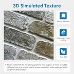 COMSTICKC 3D Faux Brick Wall Panel Peel and Stick, Small Size, Ultra-Light PVC - Image 3